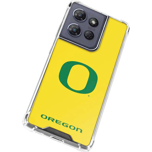University of Oregon Mesh Yellow Moto G Play 5G (2025) Clear Case